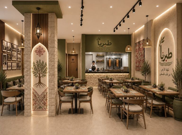 صالة مطعم طبريا